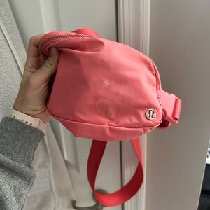 Pink lululemonn belt bag